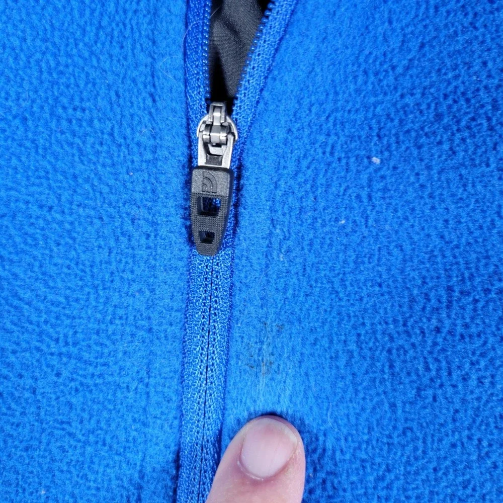 The North Face Fleece Pullover Mens XL Blue TKA 100 1/4 Zip Mock Neck Pocket